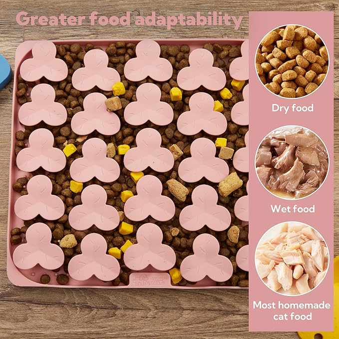 Puzzle Feeder Dog Bowl, Silicone Snuffle Mat & Lick Mat Slow Feeder for Dogs, Promotes Healthy Eating & Digestion, Suitable for Small, Medium & Large Dogs