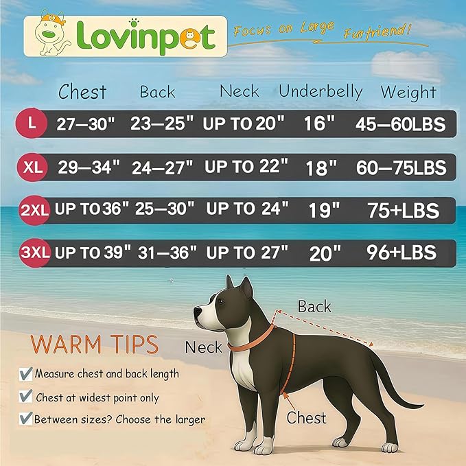 LovinPet Reversible Dog Puffer Coat for Medium & Large Dogs, Down‑Insulated Winter Jacket, Water‑Resistant & Wind‑Resistant, Anti‑Static, Dual-Sided Blue & Red for Cold Weather, 2XL