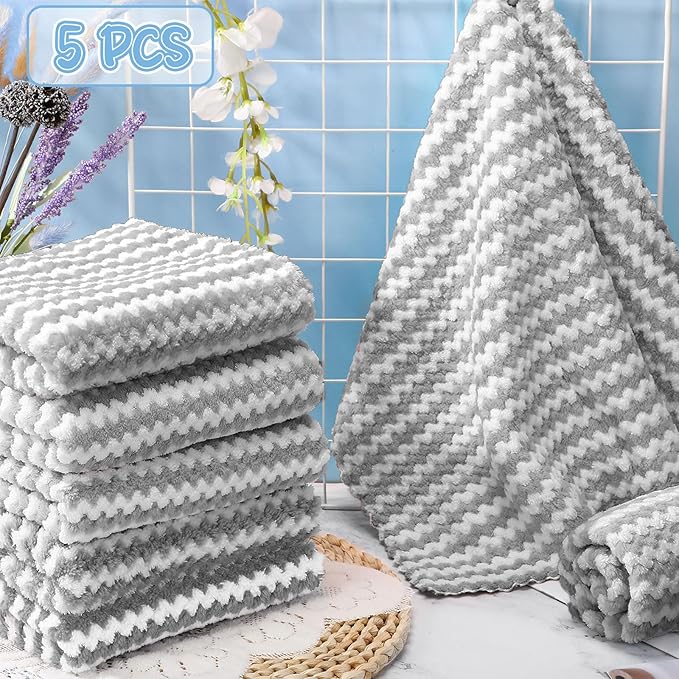 5 Pcs Waterproof Guinea Pig Fleece Bedding Blankets Absorbent Guinea Pig Cage Liner Washable Small Animal Pee Pad Reusable Pet Blanket Wash Cloth Bedding Mat Pad(Gray,18 x 24 Inch)