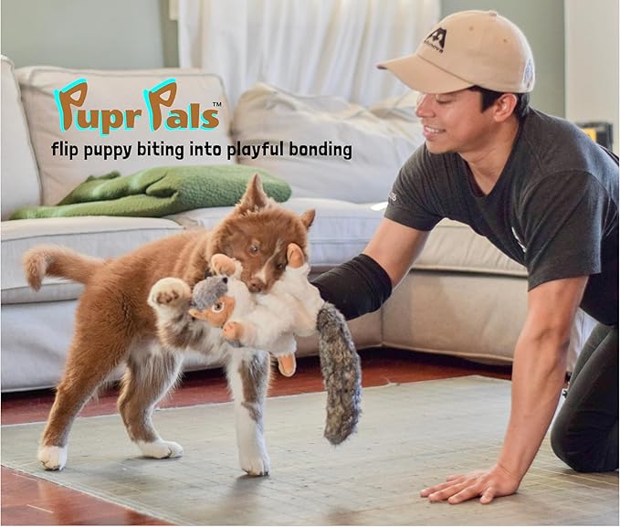Milunova Pupr Pals Dog & Cat Toy Puppet with Tough Padding for Safe Interactive Play, Protection to Stop Puppy Kitten Biting Hands; for Boredom-Busting Training and Exercise