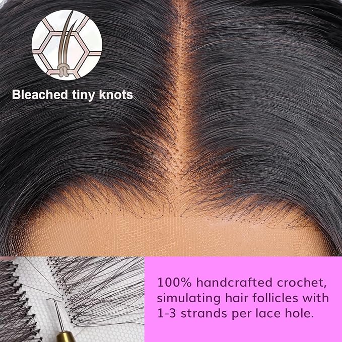 Selina Hair Straight 2x6 Lace Closure Human Hair Brazilian Virgin Hair Natural Black 16 Inch