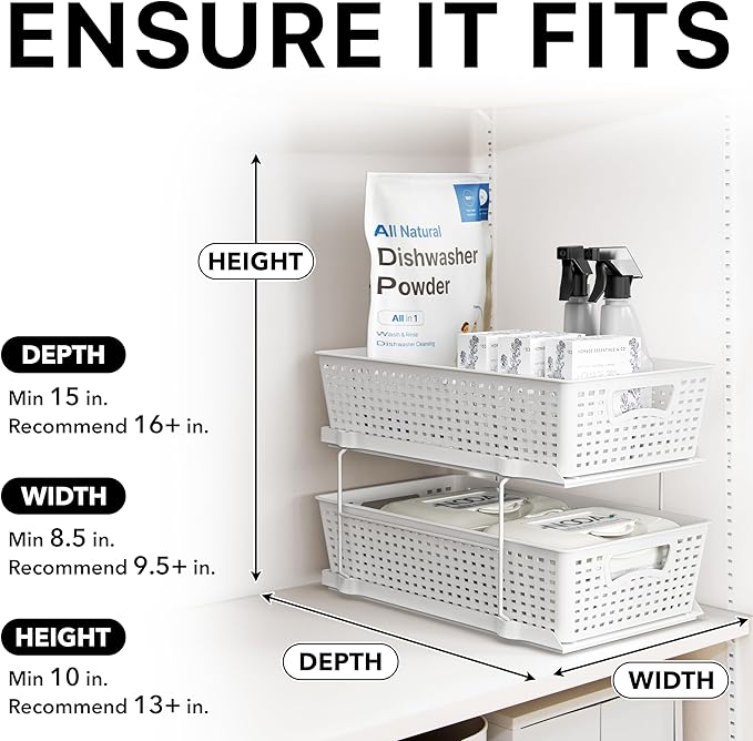 2-Tier Pull-Out Under-Sink Organizer - Maximize Bathroom Storage