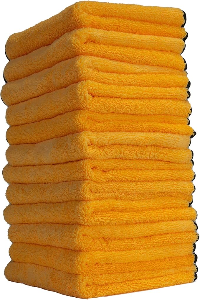 Chemical Guys Premium Microfiber and Woolly Mammoth Towels (Pack of 12) + Accessories