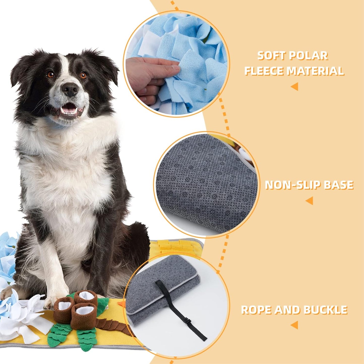 Dog Snuffle Mat — Ocean Beach Foraging Design, 30×18”, All Breeds