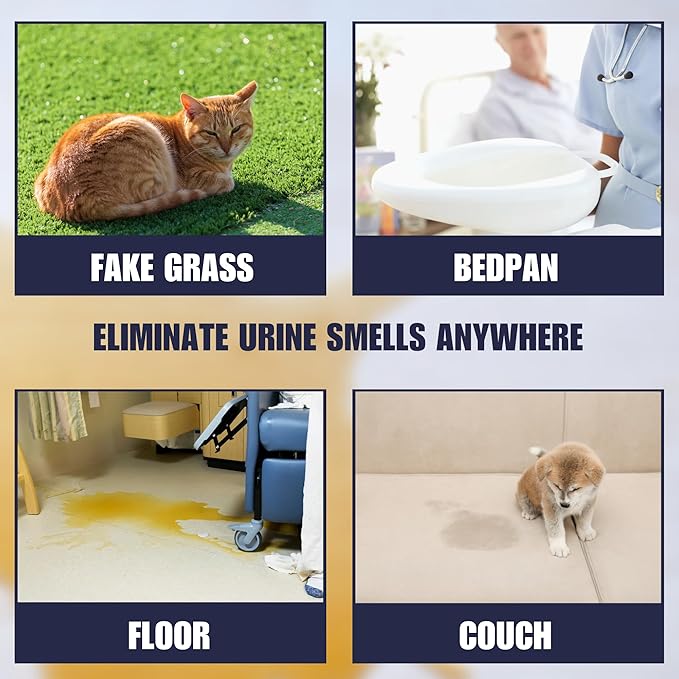 SMELLEZE Natural Urine Smell Removal Deodorizer: 2 lb. Granules Stops Urine Stench