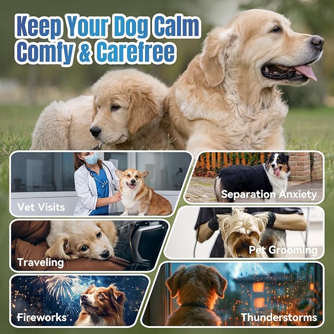Calming Chews for Dogs 200ct- Dog Calming Chews Anxiety and Stress Relief Sleep Aid Melatonin for Dogs Noise, Thunder, Barking, Separation, Small Medium Large & All Breeds, Chicken Flavor