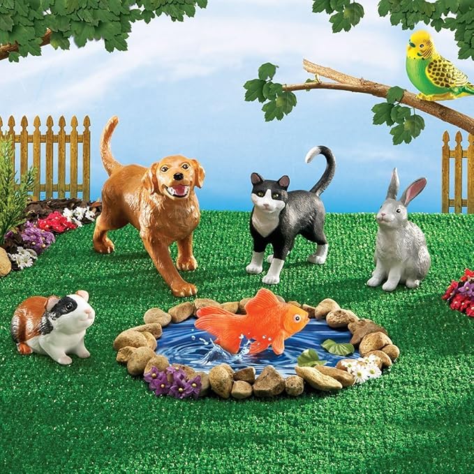 Learning Resources Jumbo Domestic Pets - 6 Pieces, Ages 2+ Preschool Pet Toys, Classroom Desk Pets, Preschool Learning Toys