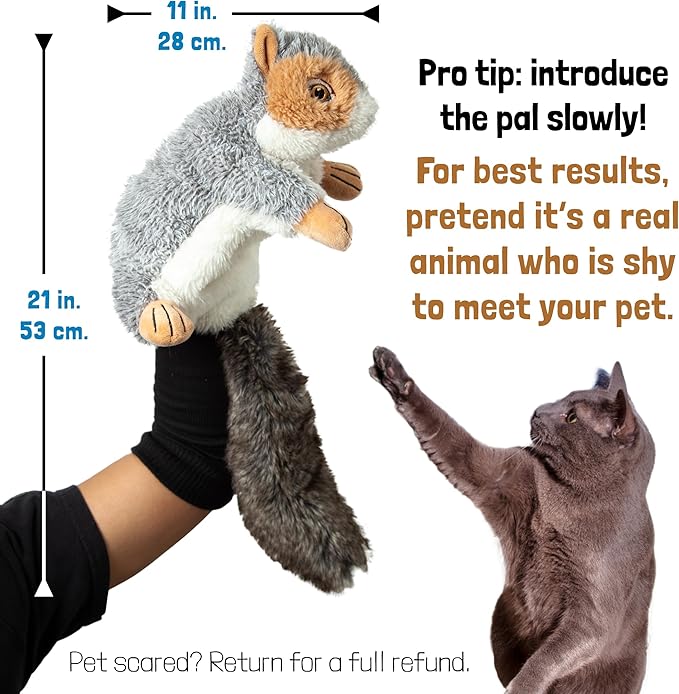 Milunova Pupr Pals Cat Wrestling Glove (Catnip Infused) Hand Puppet Toy with Tough Padding for Safe Interactive Play, Protection to Stop Kitten Scratching Hands; for Boredom-Busting Exercise