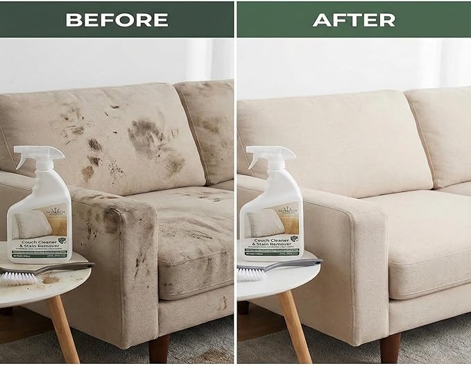Travel size Couch Cleaner and Stain Remover. For sofas, car upholstery, carpets, rugs, mattresses, dining chairs, all Fabrics. Safe, for kids and pets.