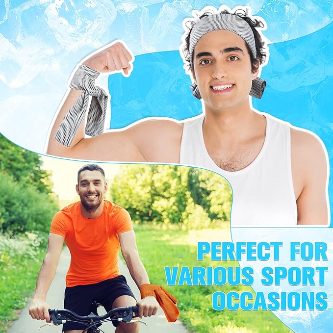 Maitys 1000 Pcs Cooling Towel Bulk, 32 x 12 Inch Microfiber Ice Towel for Neck and Face Cold Soft Breathable Sport Neck Wraps for Hot Weather Athletes Gym Yoga Camping Workout