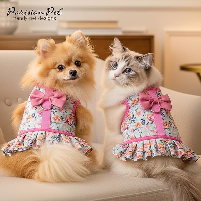Parisian Pet Spring Blossoms Harness Dress