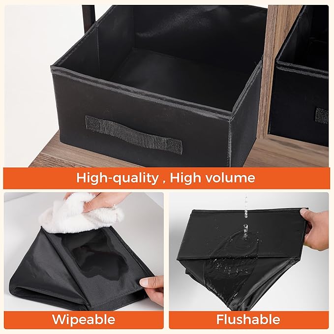 Dwanton Litter Box Enclosure with 3 Storage Shelves and 2 Drawers, 2-in-1 Hidden Cat Litter Box Enclosure Furniture with Shelf, Reversible Entrance, Washable Drawers, 61.8-Inch, Greige