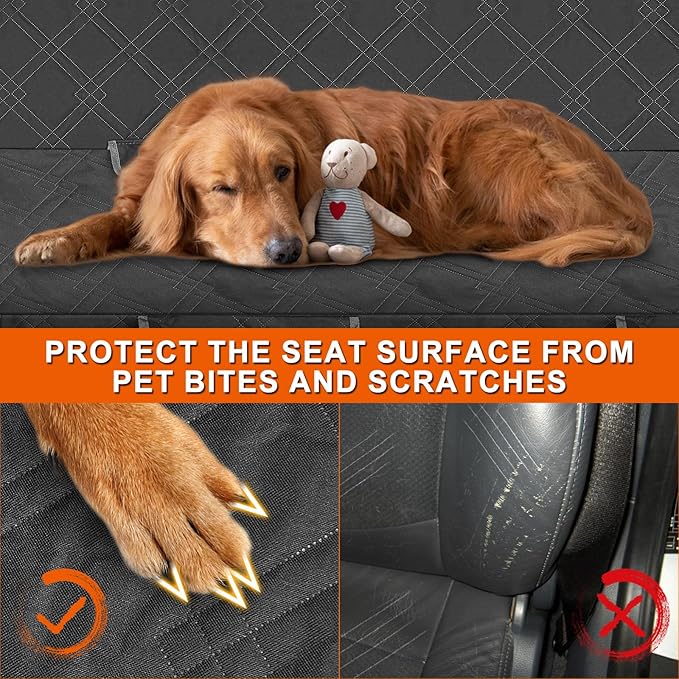 Dog Car Seat Cover Compatible with Honda Accord 2012-2025, Waterproof Pet Bench Seat Cover for Back Seat, 600D Heavy Duty Scratch Proof Nonslip Truck Seat Covers for Dogs