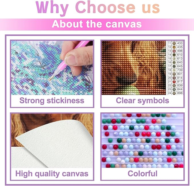 LTCZ Cocker Spaniel Sniffing Easter Eggs Diamond Art Painting Kits for Adults, Animal 5d Diamond Painting Dots Art Kits for Adults Beginner, Home Wall Decor 8 * 12Inch
