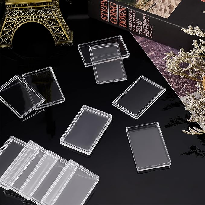 FINGERINSPIRE 18 Pcs Silver Bar Case 2.2x1.4 inch Acrylic Silver Bar Holder Clear Storage Container Compatible Silver Bar Box for 1oz Silver Bar 1 Troy Ounce Bar Collection of Coins