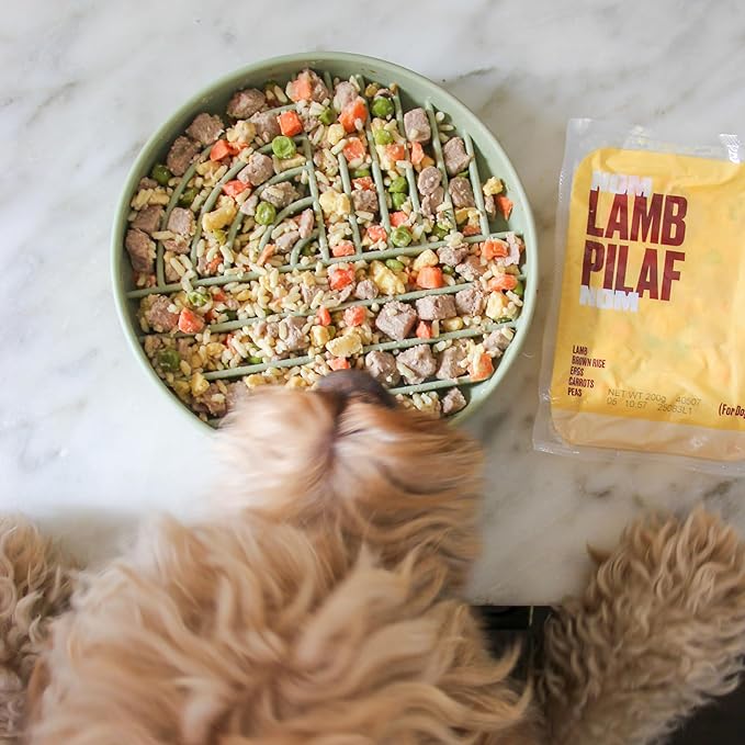 Slow-Feeder & Water Bowl Set by The Dog Tale | Food-Grade Silicone Dog Bowls, BPA-Free, Dishwasher Safe, Freezer Safe (Sage)