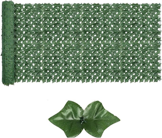Artificial Ivy Privacy Fence Screen,39.4"x158" UV-Anti Fake Leaves Plant Vine,Privacy Hedges Wall for Indoor Outdoor Garden Backyard Decor