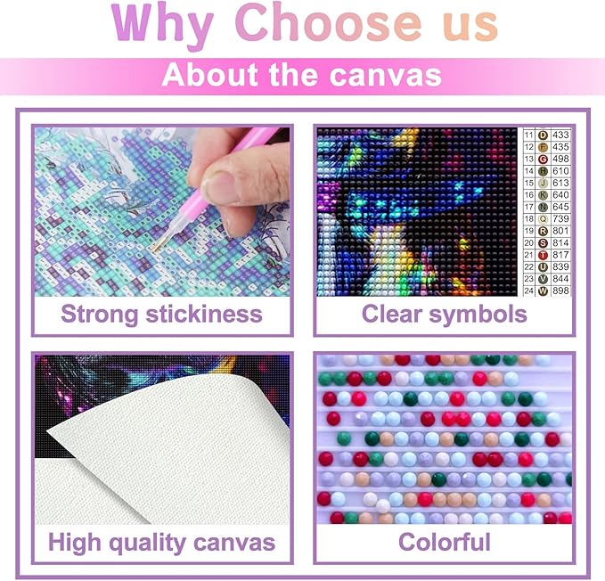 Dalmatian Under The Neon Lights Art Kits for Adults, Animal 5d DIY Diamond Painting by Numbers Kit for Adults, Full Drill Diamond for Gift Wall Decor Gem Arts 16 * 24Inch