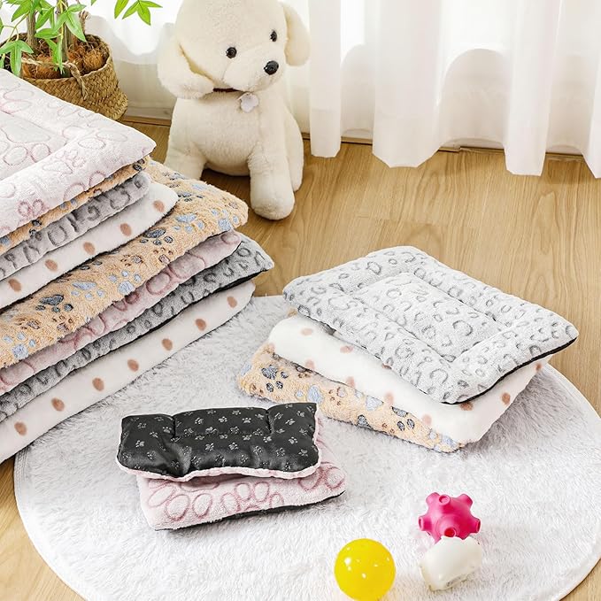 4 Pcs Dog Cat Bed Guinea Pig Mats Ultra Soft Dog Crate Kennel Pad Washable Bunny Bed Anti-Slip Guinea Pig Blankets for Small Animal Pet Cage Accessories(13.8 x 11.4 Inch)