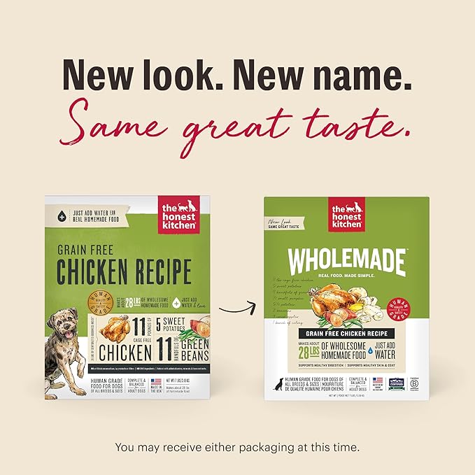 The Honest Kitchen Wholemade™ Dehydrated Grain Free Chicken Dog Food, 7 lb Box