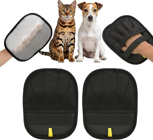2025 Upgraded Pet Hair Remover Cat&Dog Grooming Tool Electrostatic Gloves Reusable Static-Powered Effortlessly Remove Fur from for laundry Clothes Furniture decor Car Seat Sofa Pet cooling mat bed (2)