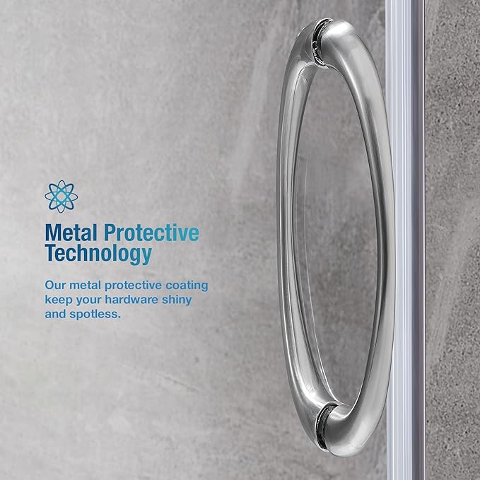 OVE Decors Breeze 38 in. Corner Shower Clear Sliding Door with Walls and Base in Satin Nickel Finish