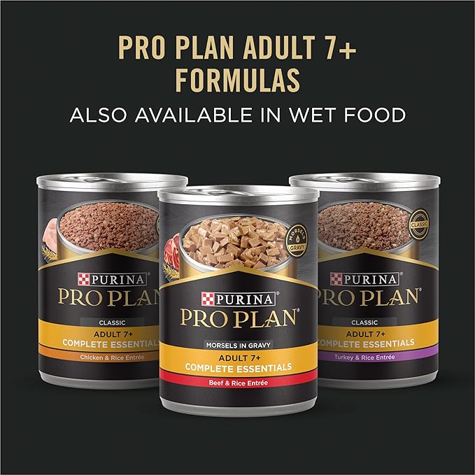 Purina Pro Plan Sensitive Skin and Stomach Dry Dog Food Senior Adult 7 Plus Salmon and Rice Formula - 4 lb. Bag