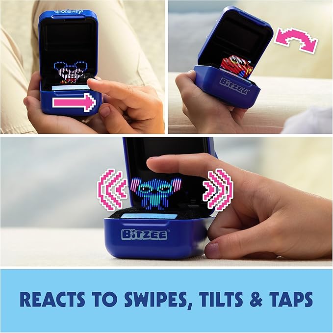 BITZEE, Disney with 30 Interactive Characters Inside, Great for Easter Gifts, Digital Pet Reacts to Swipes, Tilts & Taps, Disney Toys for Kids