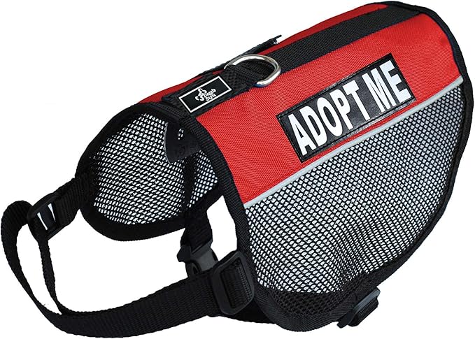 Adopt ME Service Dog mesh Vest Cool Comfort Nylon for Dogs Small Medium Large Purchase Comes with 2 Reflective Adopt ME pathces. Please Measure Your Dog Before Ordering