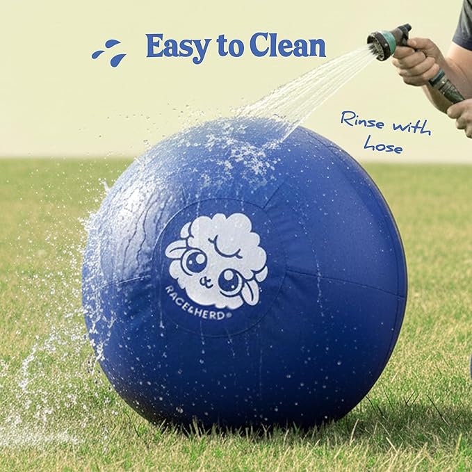 Race&Herd 30" Original XXL Herding Ball for Dogs - Herding Toys, Giant Dog Ball for Australian Shepherds, Border Collies - Durable Dog Outdoor Training Toy for Large Breeds & Horses (Blue)