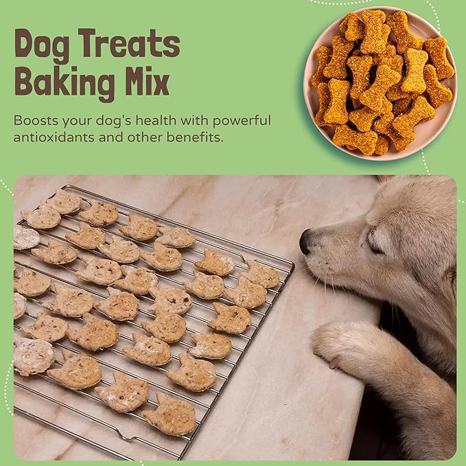 BoneItUp Dog Treats Mixes for Baking – Low Calorie Dog Treat Baking Mix with Nutrient-Rich Ingredients – Easy to Bake Puppy Cake Mix – 10 oz Pack for All Age Groups