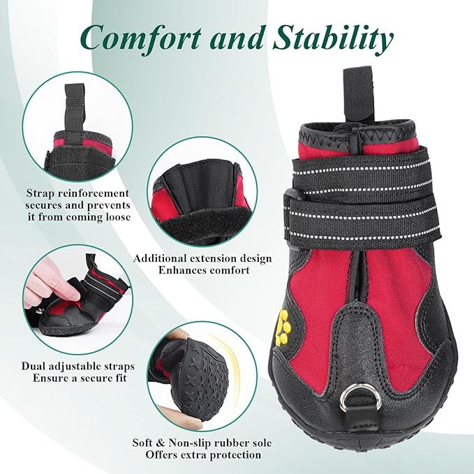 Strap-On Drop Foot Brace (No Knuckling Boot Brace) for Dogs— Corrective Dog Shoes to Safely Lift Toes for Foot Issues, Arthritis, and improving Walking gait in Dogs(XS)