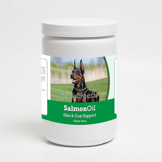 Healthy Breeds Doberman Pinscher Salmon Oil Soft Chews 120 Count