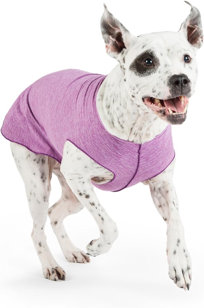 Goldpaw Dog Sun Shirt with UV Protection - Lightweight, Cooling Sun Protection Clothing for Dogs - Reduce Heat Absorption - Pet Clothes Made in The USA - Machine Washable - Violet - Size 12