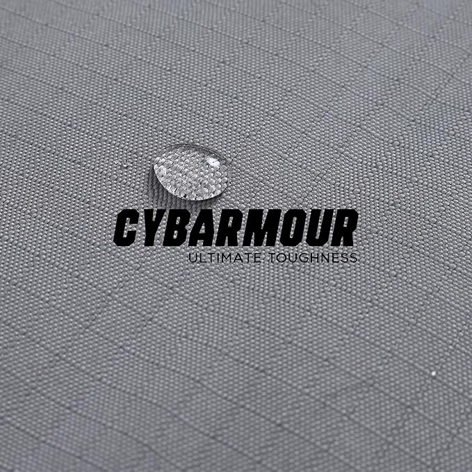 Cybarmour Chew Proof Dog Bed - Orthopedic Indestructible Dog Crate Pad - Outdoor Waterproof Kennel Mat for Aggressive Chewers - Small Breeds & Fits 24-Inch Crate - 23"x16", Limestone