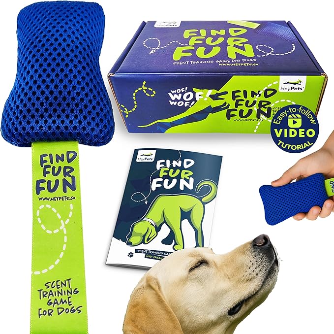 Dog Scent Training Kit – Nosework & Mental Stimulation Toy for Dogs, Interactive Hide & Seek Enrichment Game with Anise Scent Pouches