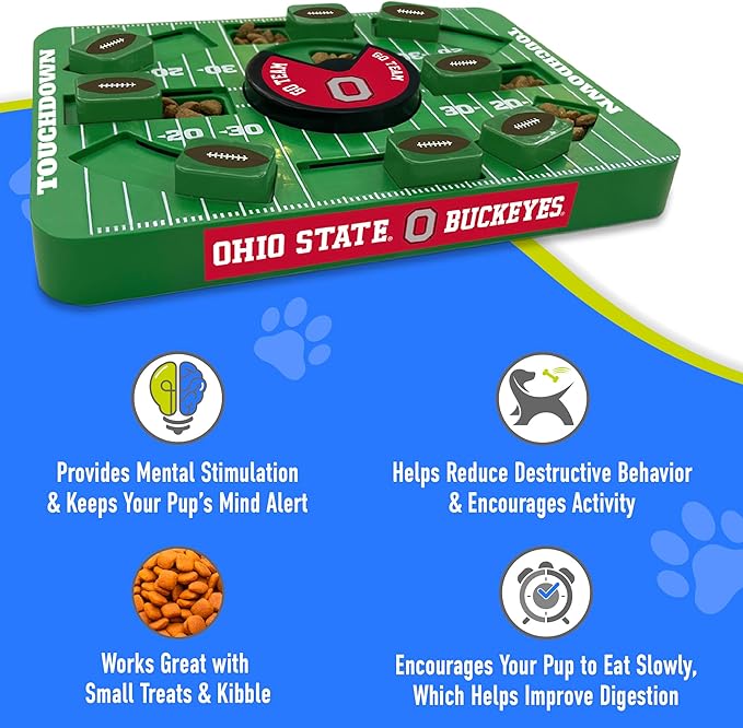 Pets First NCAA Ohio State Large Puzzle Toy - Interactive Dog Treat & Slow Feeding Toy