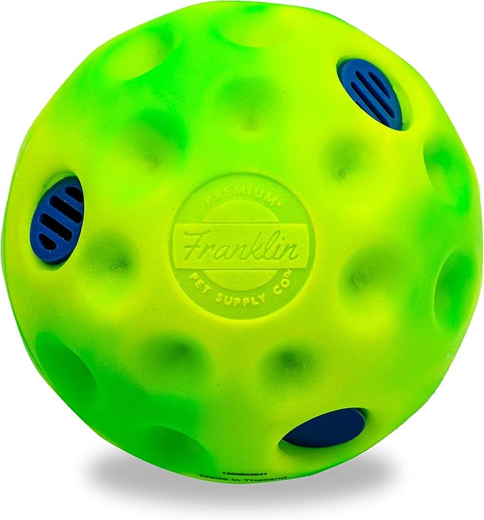Franklin Ready Set Fetch! Laugh and Wiggle Ball Interactive Dog Toy Fun Giggle Sounds Encourage Endless Play Super Durable BPA Free Tough No Batteries Required