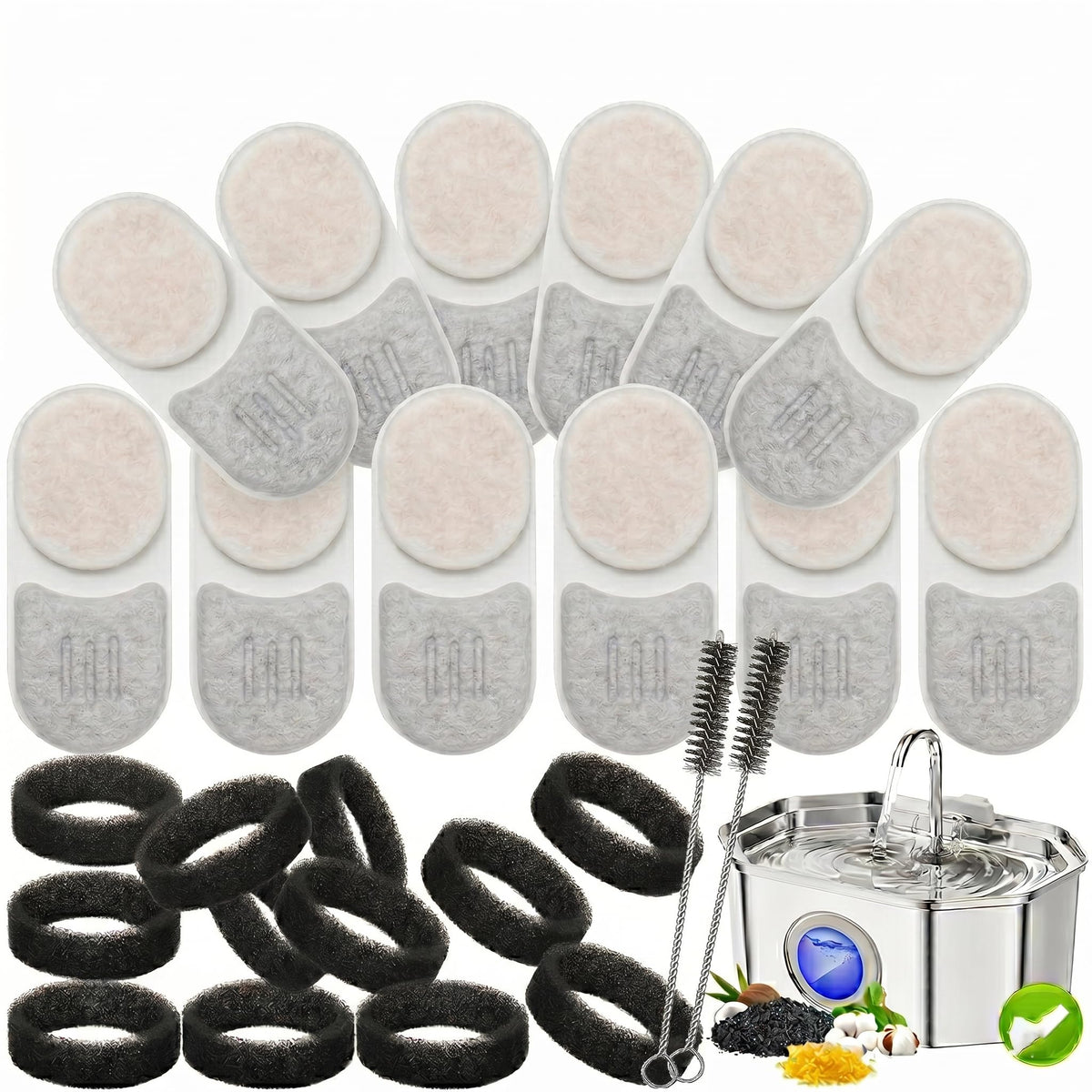 Cat Water Fountain Filter Replacement Kit, 12 Filters - Image 1