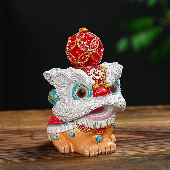 Color Changing Tea Pet, Tea Set Accessories Traditional Gongfu Tea Set Accessory, for Tea Lover Friends (red Lion Dance)