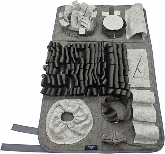 Snuffle Mat for Dogs, M Size Grey Interactive Dog Sniffing Pad, Non-Slip Puzzle Toy for Small Medium Breeds, Washable Foraging Mat for Boredom Anxiety Relief
