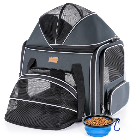 Morpilot Top and Side Expandable Cat Carrier for Pets up to 20lbs - Image 1