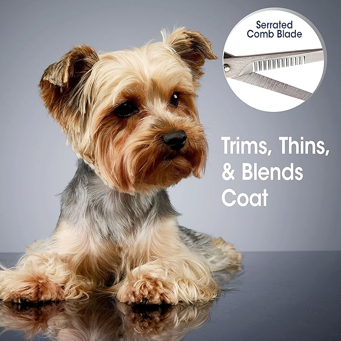 Four Paws Magic Coat Professional Series All-in-One Finishing Shears for Dogs, Dog Grooming Scissors, 1 Count