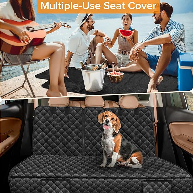 Dog Car Seat Cover for Back Seat Compatible with Jeep Gladiator Compass Wrangler Cherokee Renegade Accessories, Waterproof Non-Slip Pet Bench Backseat Covers 2026 New