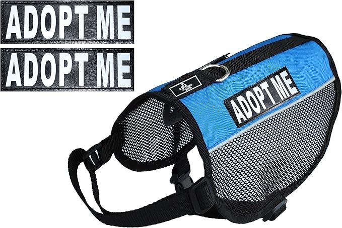 Adopt ME Service Dog mesh Vest Harness Cool Comfort Nylon for Dogs Small Medium Large Purchase Comes with 2 Reflective Adopt ME Patches. Please Measure Your Dog Before Ordering