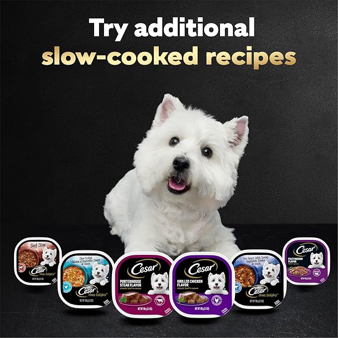Cesar Wet Dog Food Home Delights & Classic Loaf in Sauce, Variety Pack, 3.5 oz, 36 Count (Pack of 1)