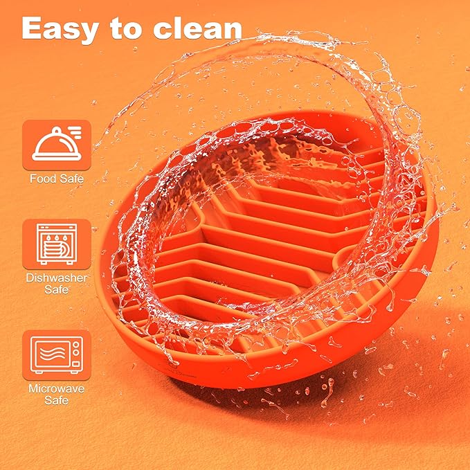 Slow Feeder Dog Bowls, Puzzle Silicone Dog Feeding Bowls with Suction Cups, Anti-Choking, Non-Slip Design, Reduces Boredom, Anxiety, Ideal for Medium to Small Dogs & Cats
