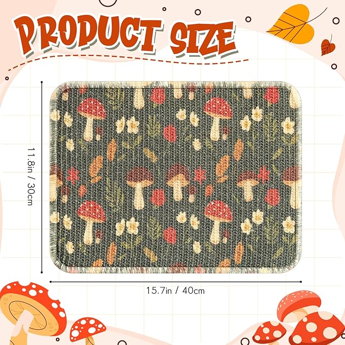 2 Pcs 16 x 12''Rabbit Scratch Mat Natural Bunny Scratching Pad Claws and Teeth Care Rabbit Mats for Cages Chew Toys Bunny Pet Cage Bedding for Biting Sleeping Nesting