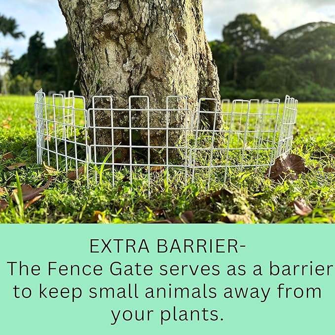 ShopLaLa Garden Fence Border (20 Panels) 12in(L) x 16.5in(H) Rustproof Decorative White Metal Wire Fencing Animal Barrier, Flower Bed Edging for Landscape Patio Outdoor Decor, Dog Pet Fences Yard