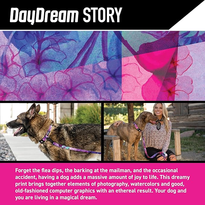 Wolfgang Heavy Duty Adjustable Dog Harness, Pull-Tested to Over 800 lbs for Walking & Training, Daydream Print, Extra Large
